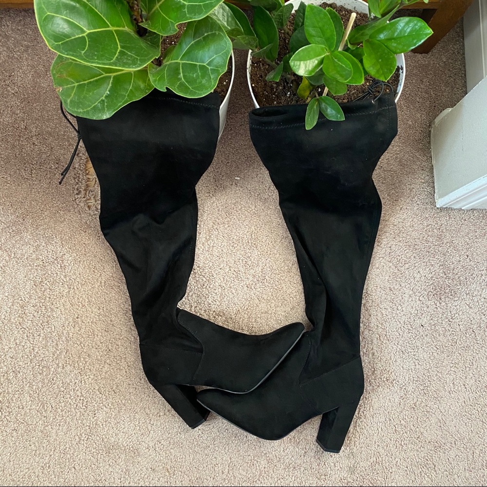 Black Thigh High Boots